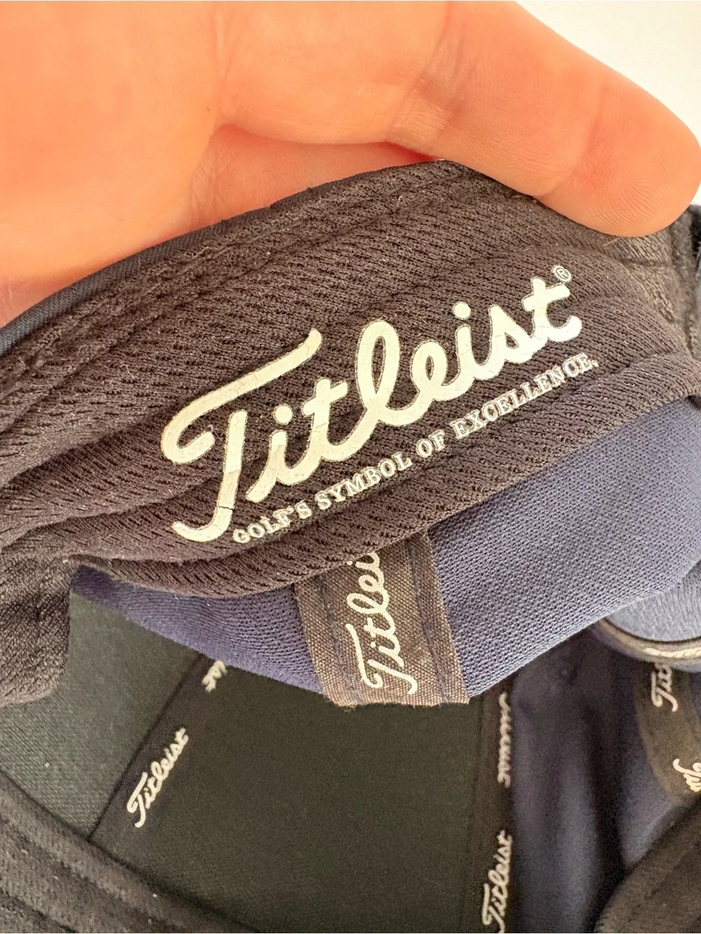 Titleist Players Adjustable Fit Golf Dark Blue Black White Hat Cap Ball Marker